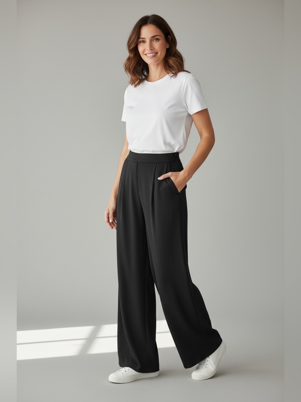 Forever 21 Wide Leg Pants Linen Blend